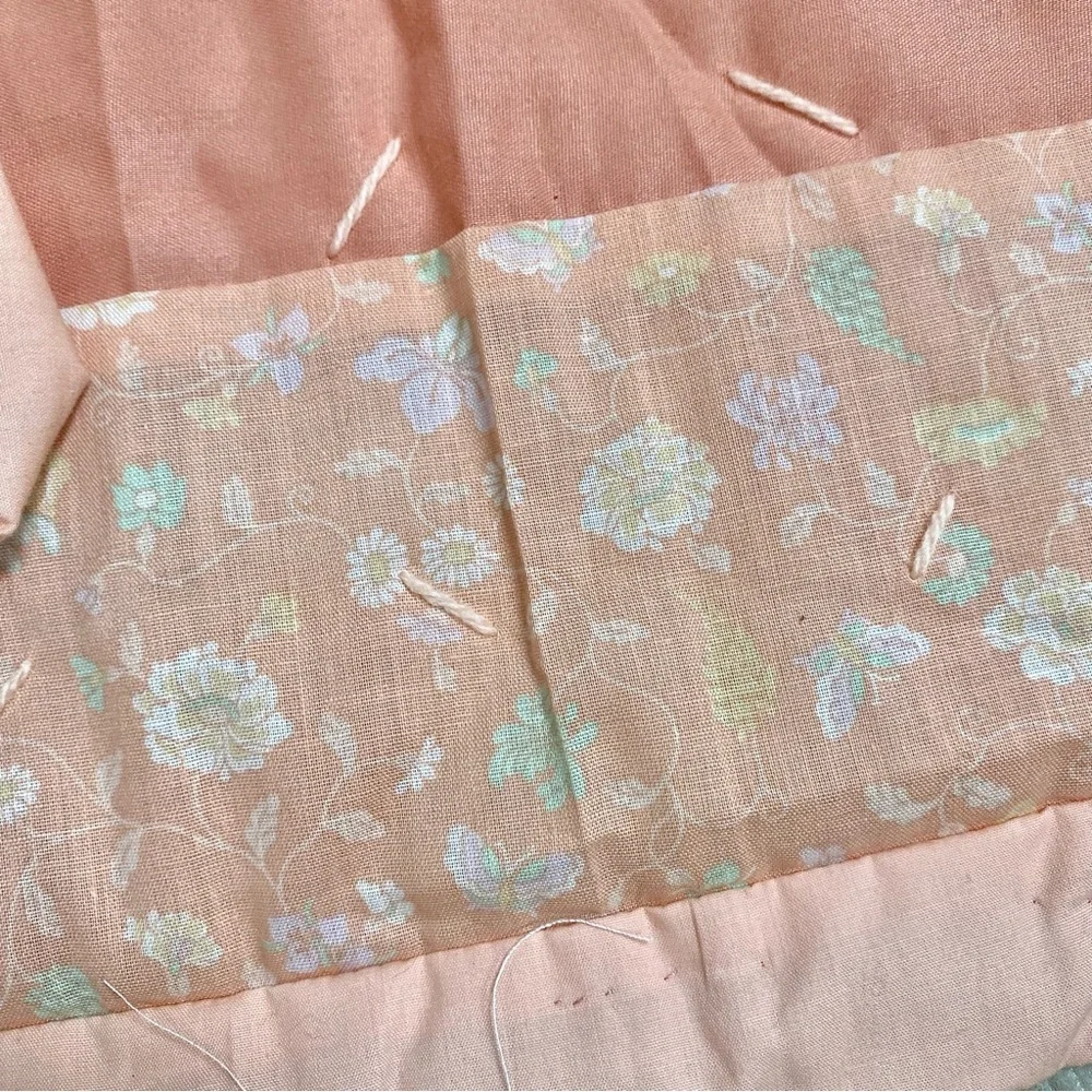 Artisan QUILTED Cocoon duster kimono w cabin granny vibe - Picture 9 of 11